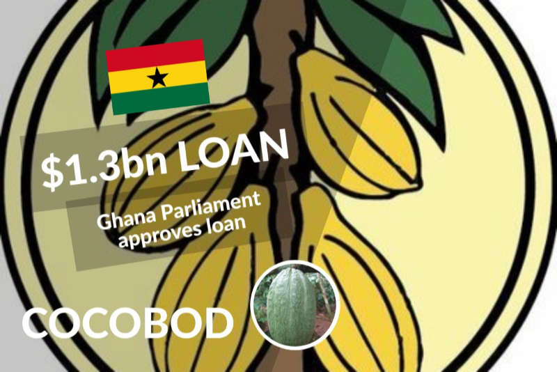 GHANA'S PARLIAMENT APPROVES $1.3 BILLION LOAN FOR COCOBOD