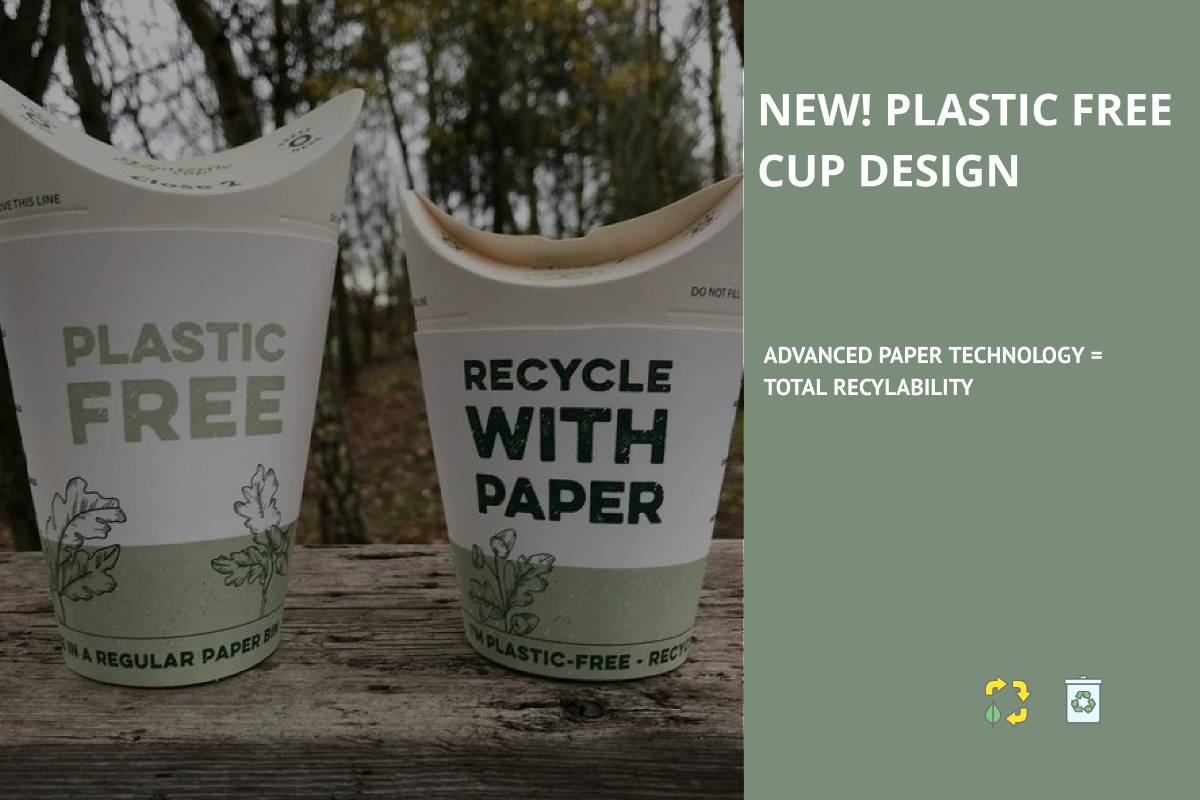 INNOVATIVE DESIGN FOR PLASTIC-FREE RECYCLABLE COFFEE CUP