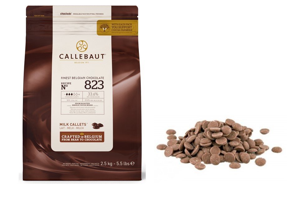 Callebaut 823 33.6 Milk Chocolate Baking Callets