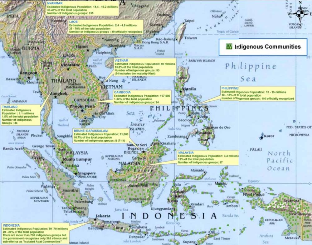 Se Asia Indigenous Map